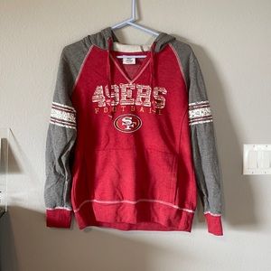 SF 49ers V-neck hoodie